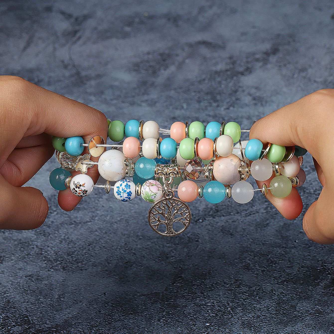 Life Tree Bracelets – Bohemian Chic Set – 2 Life Tree Bracelets – Bohemian Chic Set - 2