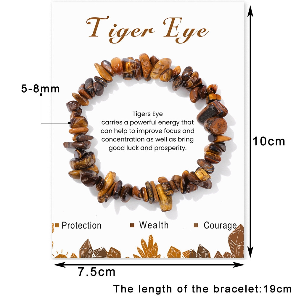 Tiger Eye Bracelet – Natural Stone Charm - 5