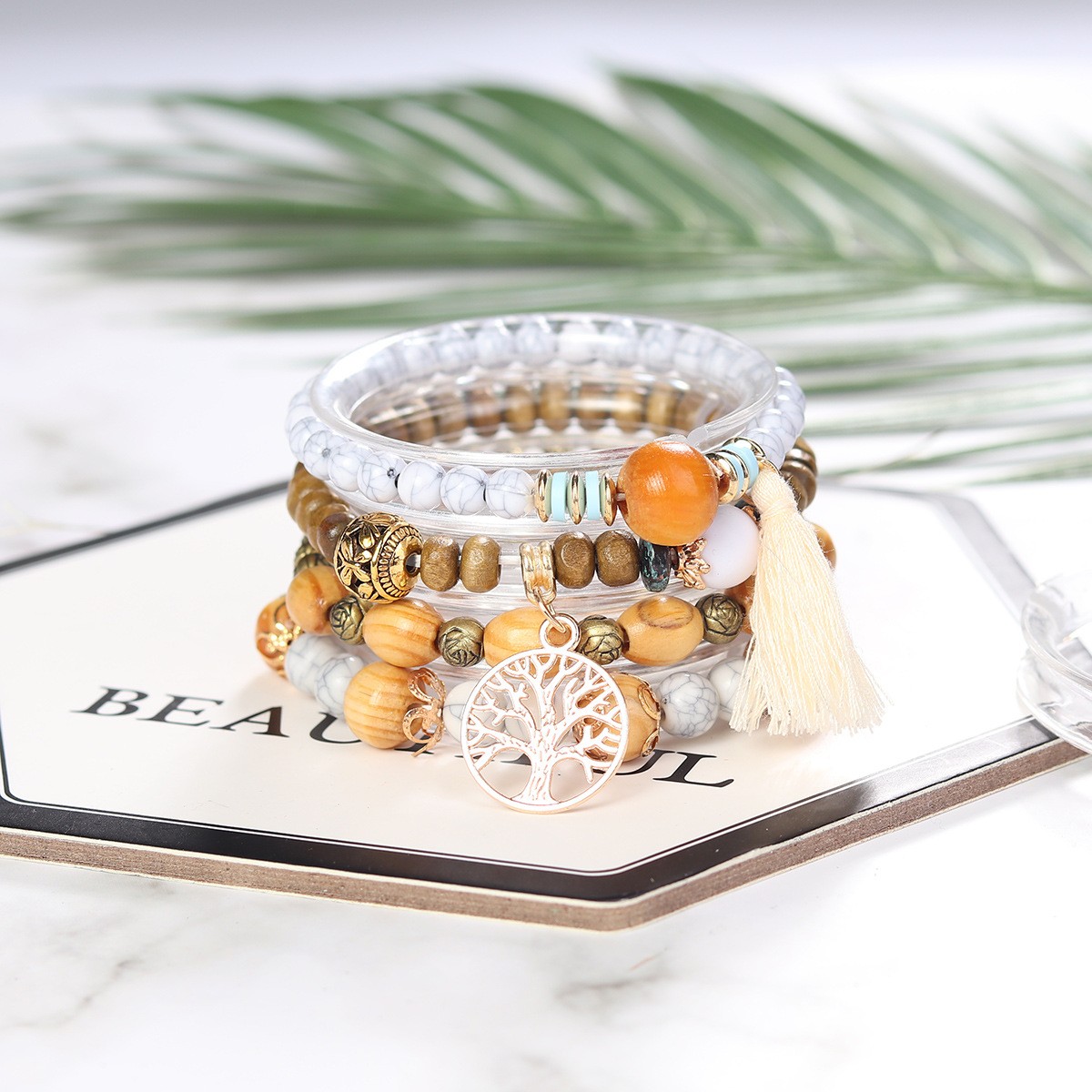 Wooden Bead Bracelets – Boho Natural Charm Wooden Bead Bracelets – Boho Natural Charm