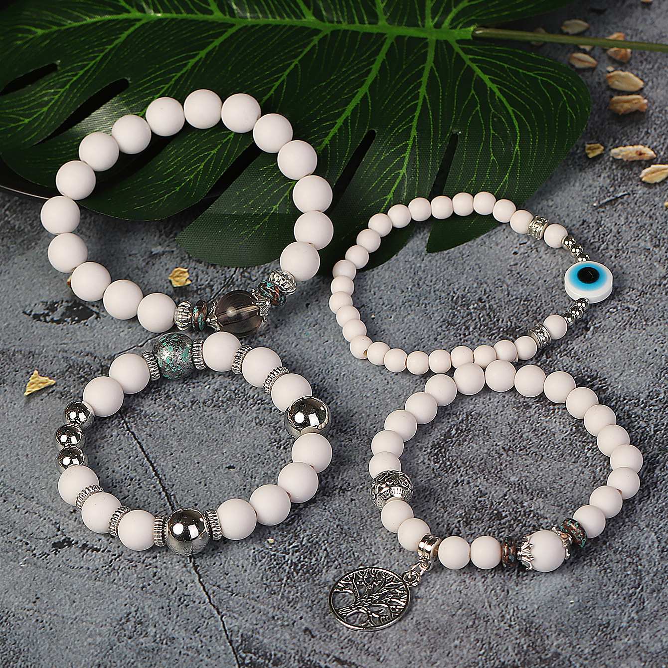 Pink Life Tree Bracelet – Boho Charm Set – 1 Pink Life Tree Bracelet – Boho Charm Set - 1