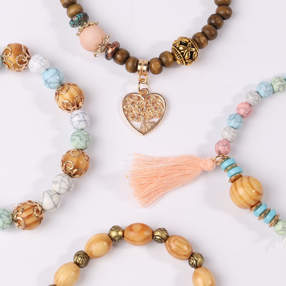 Bohemian Turquoise Bracelet – Handmade Charm Set – 2 Bohemian Turquoise Bracelet – Handmade Charm Set - 2