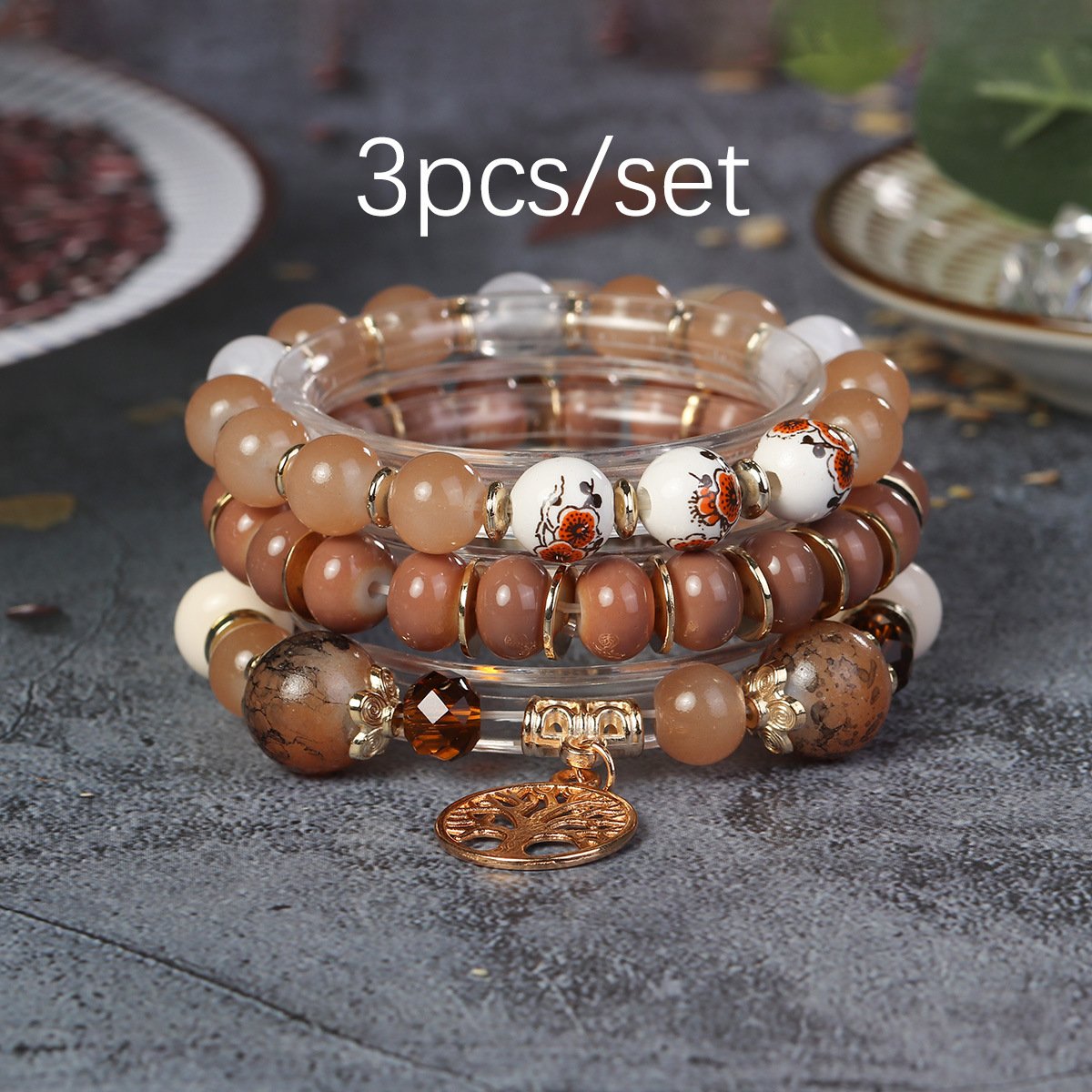 Life Tree Bracelets – Bohemian Chic Set Life Tree Bracelets – Bohemian Chic Set
