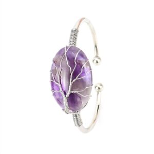 Amethyst Filigree Bracelet – Serene Silver Elegance