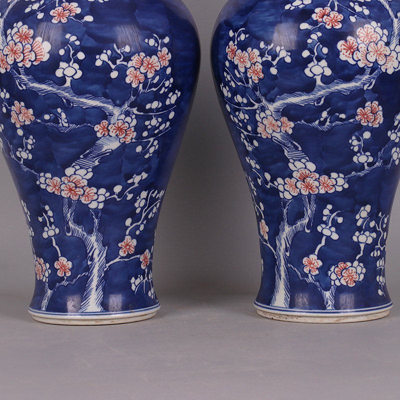 Kangxi Style Vases – Antique Elegance Pair – 4 Kangxi Style Vases – Antique Elegance Pair - 4