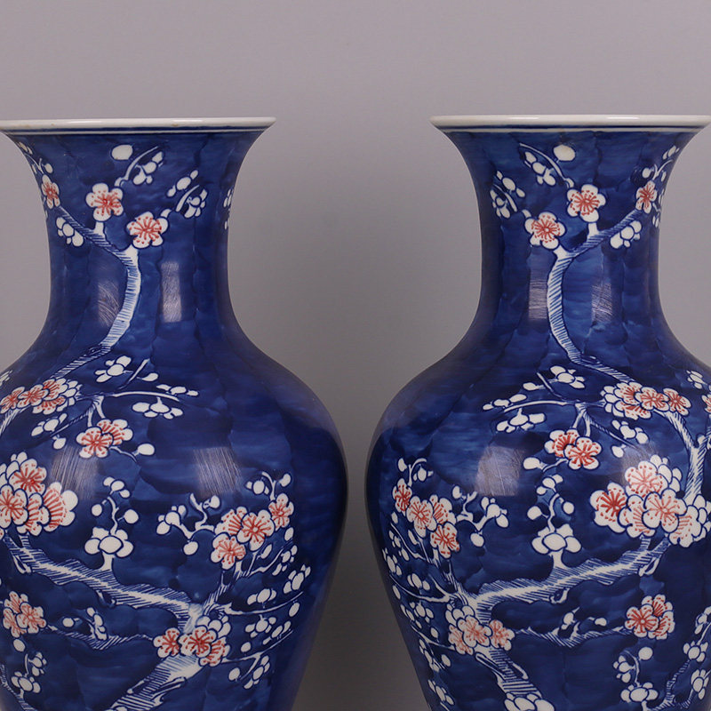Kangxi Style Vases – Antique Elegance Pair – 3 Kangxi Style Vases – Antique Elegance Pair - 3