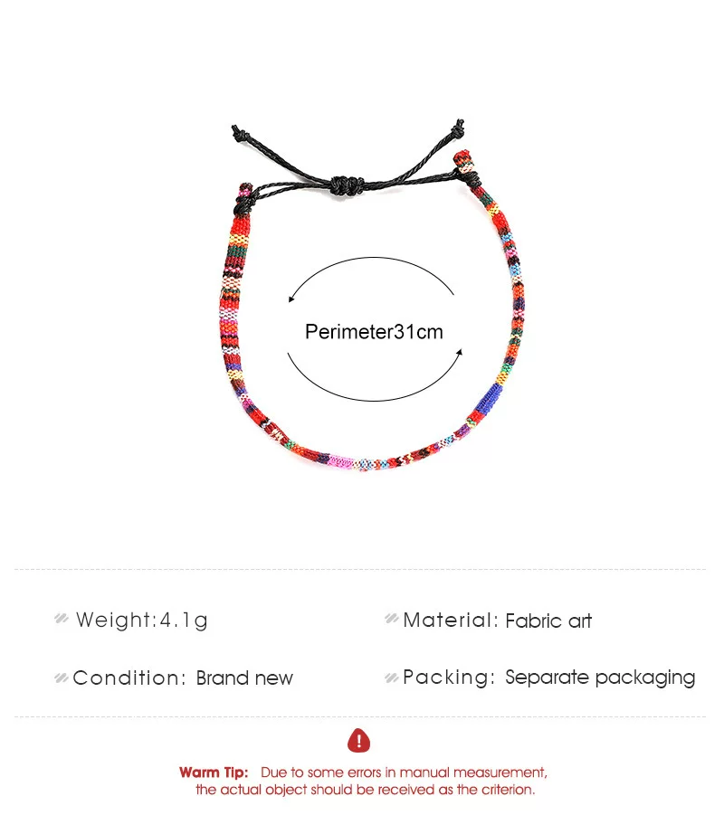 Braided Anklet – Colorful Beach Style – 3 Braided Anklet – Colorful Beach Style - 3