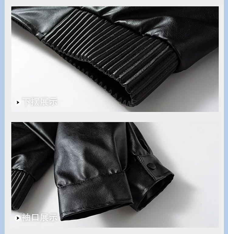Pu Leather Jacket – Retro Style, Year-Round - 9