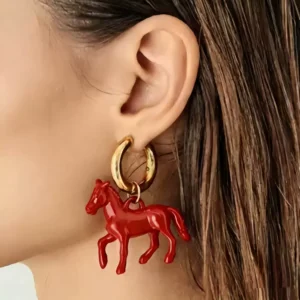Pony Earrings – Bold 3D Design