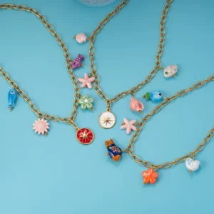 Ocean Beaded Necklace – Colorful Coastal Charm