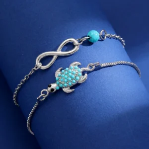 Layered Anklet Set – Boho Beach Charms