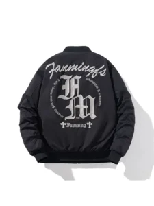 Embroidered Bomber Jacket – Cozy & Trendy Style