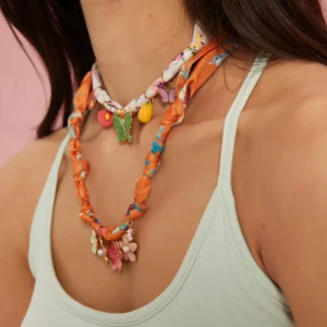 Scarf Necklace – Elegant Butterfly Charm