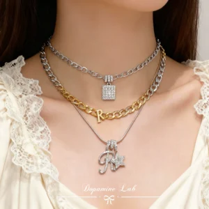 Elegant Personalized Letter Necklace: 1 Custom Name Charm