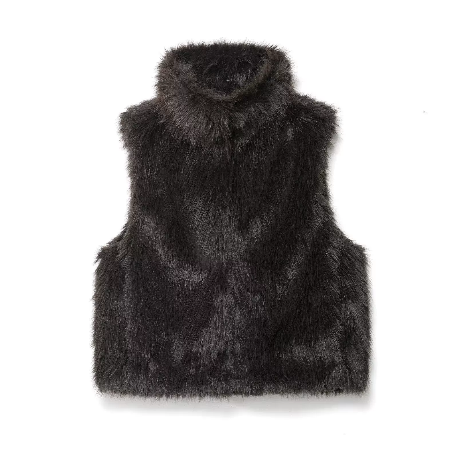 Chic Faux Fur Vest: Cozy 100% Blend, 4 Sizes Chic Faux Fur Vest: Cozy 100% Blend, 4 Sizes