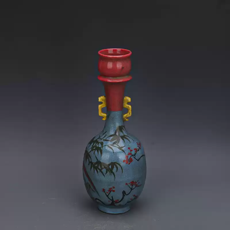 Chai Kiln Vase – Classic Gold Rooster – 4 Chai Kiln Vase – Classic Gold Rooster - 4