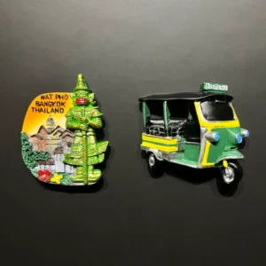 Thailand Tuk Tuk & Wat Pho Magnet – Iconic 3D Souvenirs