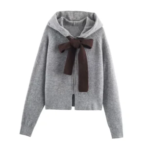 Bow Knot Hoodie – Cozy Soft Style