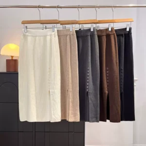 Knit Pencil Skirt – Cozy Warm Style