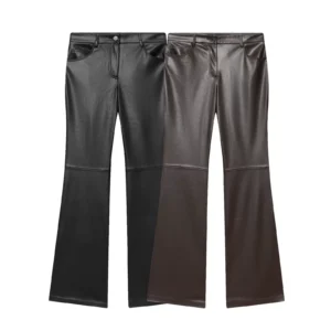 Chic PU Flare Pants: 4 High-Waist Styles