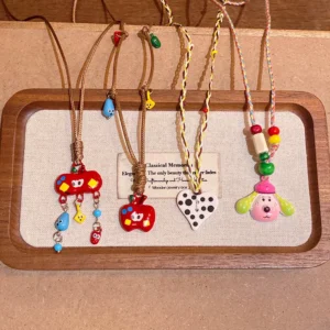 Apple Pendant Necklace – Playful Color Pop