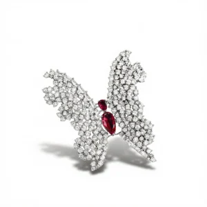 Rhinestone Butterfly Brooch – Elegant Statement Accessory