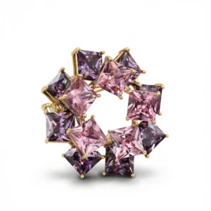 Zircon Brooch – Elegant Sparkle, Effortless Chic