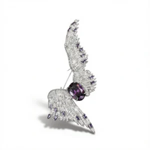 Angel Wing Brooch – Sparkling Gem Statement