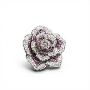 Magnetic Floral Brooch - Damage-Free Elegance white background