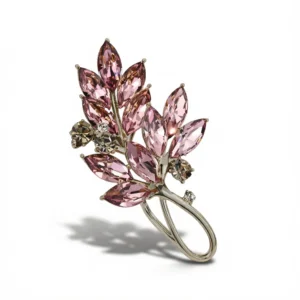 Crystal Wheat Brooch – Elegant Gem Accent