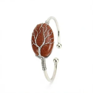 Bracelet: Stunning Silver Glimmer Golden Sand - 16cm