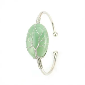 Green Aventurine Bracelet – Timeless Silver Weave