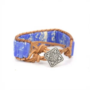 Lapis Lazuli Bracelet Ocean Majesty White Background