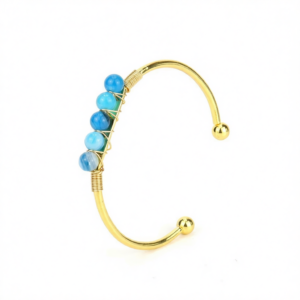 Aquamarine Bracelet - Exquisite Braided Bliss 6mm Crystal