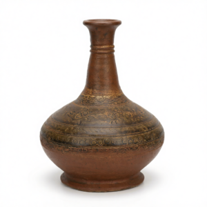 Carved Rat Vase Timeless Elegant Art White Background