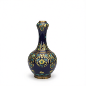 Qianlong Vase – Regal Blue Enamel