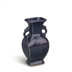 Jun Ware Vase – Elegant Rose-Purple white background