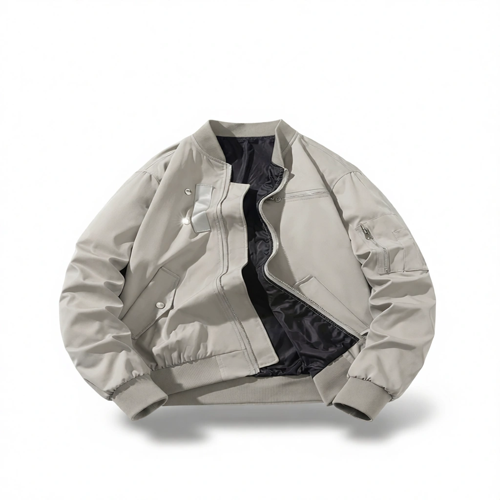 Unisex Bomber Jacket – Casual Everyday Style white background