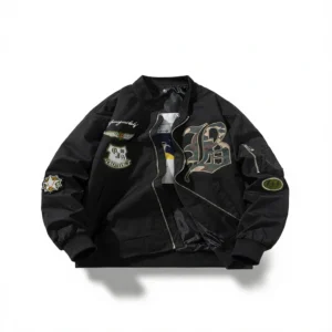 Embroidered Bomber Jacket – Warm, Stylish Outerwear