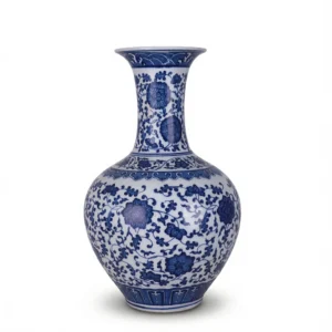 Blue White Vase – Timeless Chinese Elegance white background