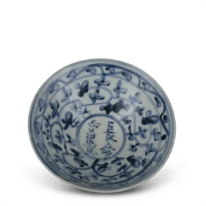 Blue White Porcelain Bowl – Vintage Jingdezhen Treasure white background