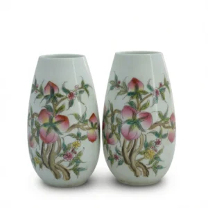 Republic of China Vase – Vintage Peach Blossom Pair