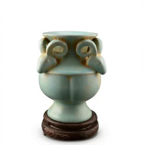 Stunning Song Dynasty Celadon Three Sheep Vase - Exquisite Home Decor