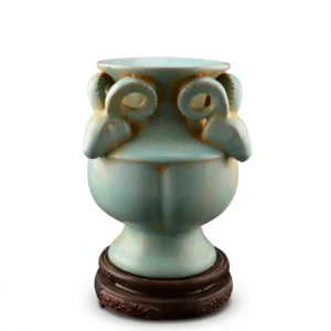 Stunning Song Dynasty Celadon Three Sheep Vase - Exquisite Home Decor - 1