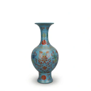 Qing Dynasty Vase – Elegant Floral Bamboo Design