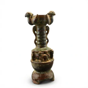 Yue Kiln Oil Lamp – Exquisite Dragon & Ducks