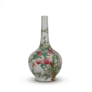 Stunning Qing Yongzheng Nine Peach Vase: Exquisite Antique Replica!