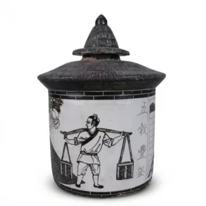 Ceramic Harvest Barn – Handcrafted Folk Art