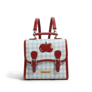 Plaid Mini Backpack – Stylish & Versatile - Red Follow the store and get a free scarf and gift bag