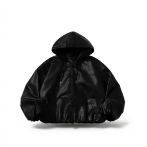 Chic Retro Hooded Leather Jacket - 2026's Coolest Couple Style