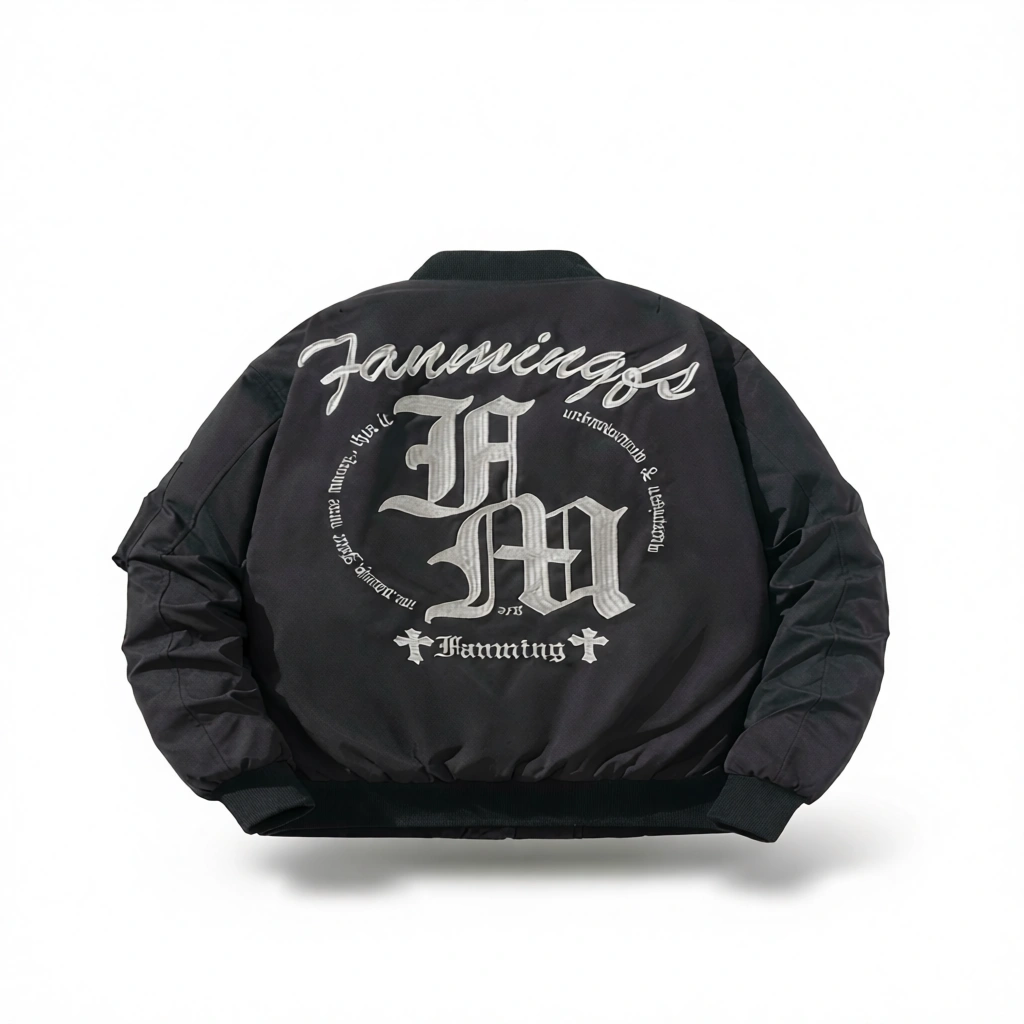 Embroidered Bomber Jacket – Cozy & Trendy Style - Burgundy [winter cotton-added upgraded version] with detachable hood, 3XL